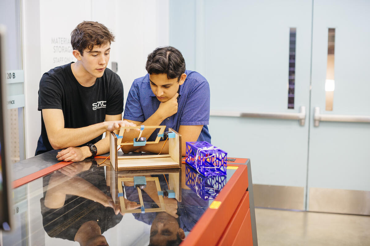 Students build prototypes for High Altitude Balloon Project and other projects in Jacobs Hall
